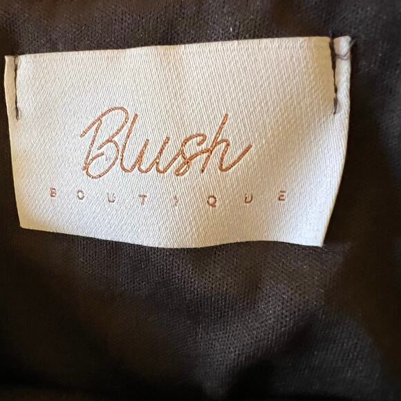 Blush Boutique Velvet Sequin  Strappy Sheath Dress Brown Bronze Size Large Party - Picture 6 of 14